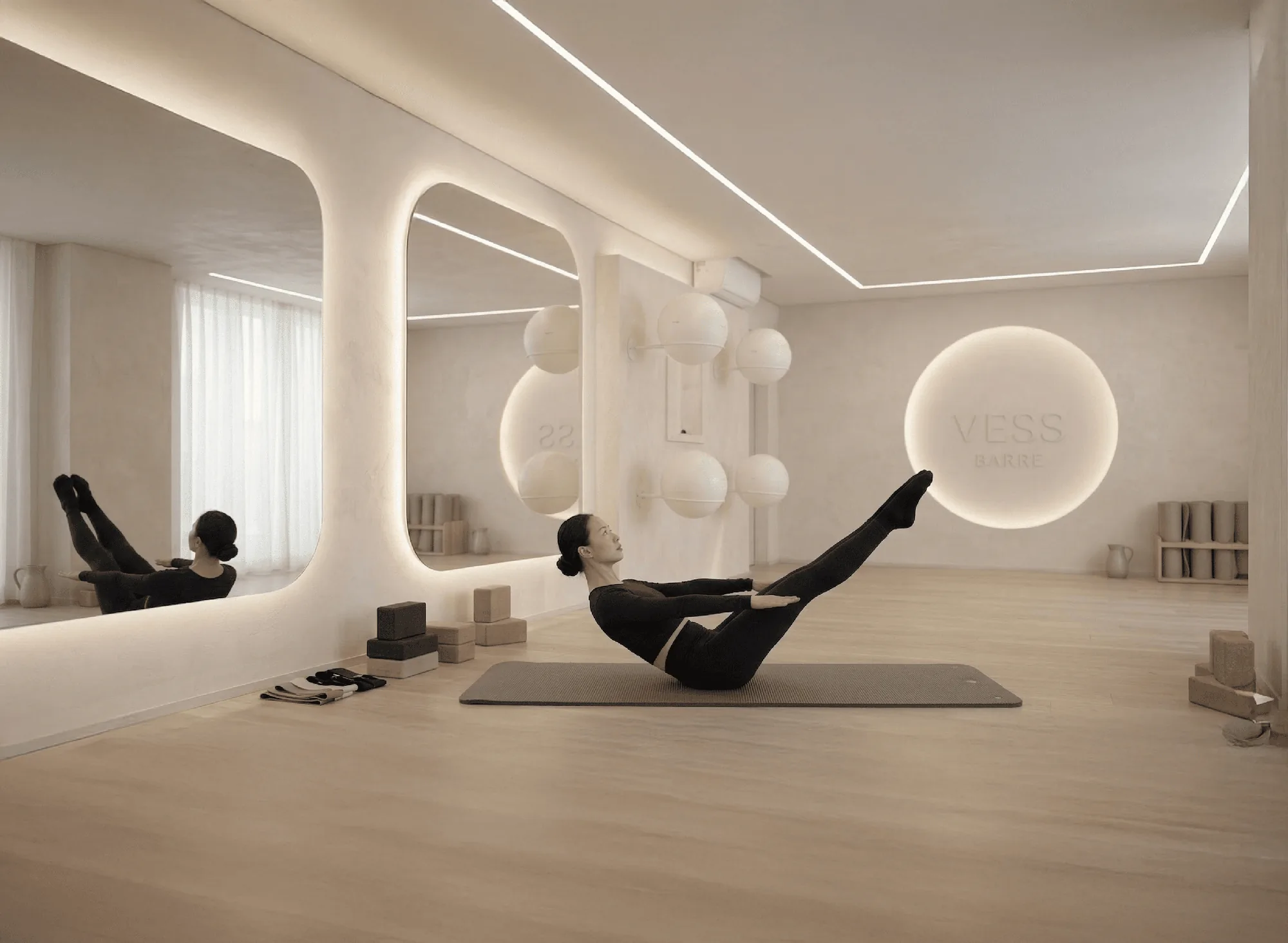Aula de Mat Pilates no VESS